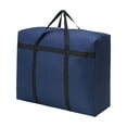 thumbnail image 1 of Bolsa grande para guardar ropa para mudanzas y viajes, organizador de equipaje tejido resistente con almacenamiento portátil de mantas y edredones para el hogar, armario y maleta., 1 of 9