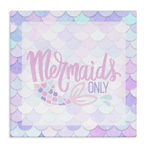 Pastel Mermaids Only Canvas Wall Art, design by Kim Allen