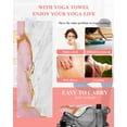 thumbnail image 5 of Pink Gold Marble Yoga Towel for Hot Yoga Non Slip, Modern Abstract Marble Crack Texture Yoga Mat Towel Absorbent Yoga Sweat Towels Microfiber Hot Yoga Blanket for Bikram Pilates 26"x70", 5 of 7