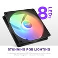 thumbnail image 2 of Ventilador NZXT F140 RGB Core de 140 mm montado en un hub con 8 LED negro, 2 of 7