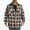 Coffee, variant on Mens Shirt Jackets Fleece Lined Plaid Jacket Casual Lapel Button Down Jackets Thicken Warm Winter Work Jacket with Pockets