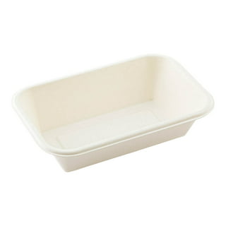 Pulp Tek Rectangle Clear Plastic Dome Lid - Fits Bagasse 5-Compartment Food Tray - 100 Count Box