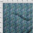 thumbnail image 3 of oneOoneGeorgetteViscoseTealGreenFabricAnimalDiyClothingQuiltingFabricPrintFabricByYard42InchWide, 3 of 4
