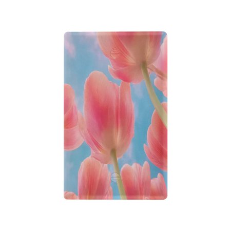 IAUYY Retardant PC Material Unused Outlet Cover Switch Plate Covers Easy DIY Installation with Screws Light Switch Cover Plate Tulips in Light Blue Tones