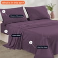 thumbnail image 3 of HNB Store RV Sheet Set Bunk 42X80" Truck Sleeper 600 TC Egyptian Cotton Solid Camper 6" Deep Pocket Plum, 3 of 8