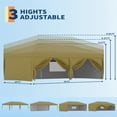 thumbnail image 2 of 10x20 Pop Up Canopy Tent with 4 Sidewalls - Waterproof Instant Shelter, Portable Outdoor Gazebo with 4 Sandbags for Camping, Parties & Commercial Use, 2 of 6