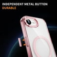 thumbnail image 6 of Dteck Magnetic for iPhone 16e Case with Screen Protector Electroplated TPU Frame Compatible with MagSafe Hard PC Clear Back Shockproof Phone Case for iPhone 16E,Pink, 6 of 7