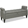 thumbnail image 1 of Jacqueline Flip Top Tufted Roll Arm Storage Bench Dark Heathered Grey, 1 of 13