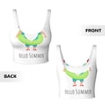 thumbnail image 5 of Lsque Hello Summer Gnome 2 Printed Women'S Sports Bra, Compression, Moisture Wicking, High-Impact Sports Bra For Women,Supportive sports bra-Large, 5 of 9