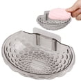 thumbnail image 2 of Dienrx Acrylic Soap Dish With Draining Rack, Transparent Waterproof Holder, Non-Slip Bathroom Accessory, Kitchen Countertop Tray, 2 of 7