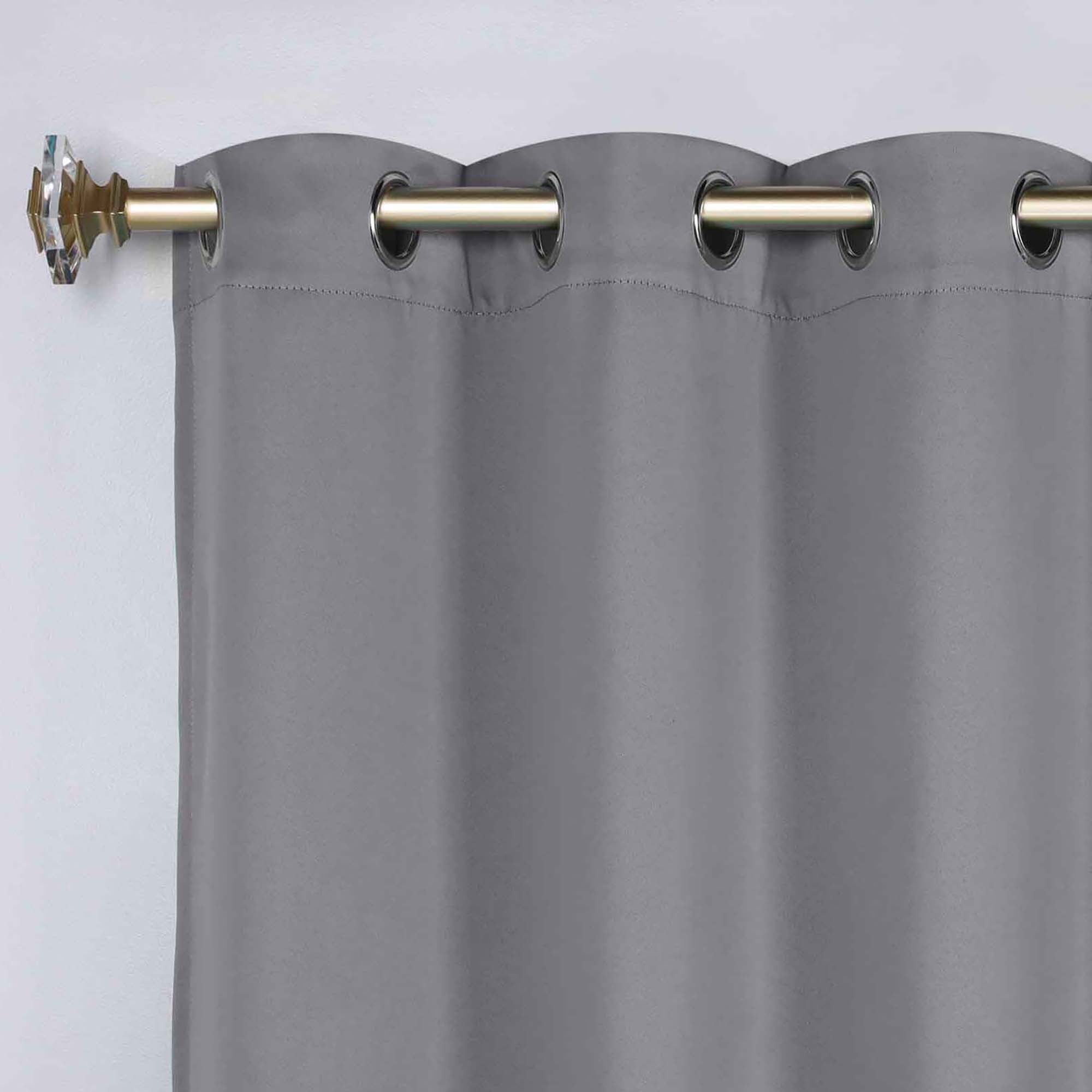 Superior Blackout Solid Light Filtering Grommet Curtain Panel Set, 46" x 84", Silver