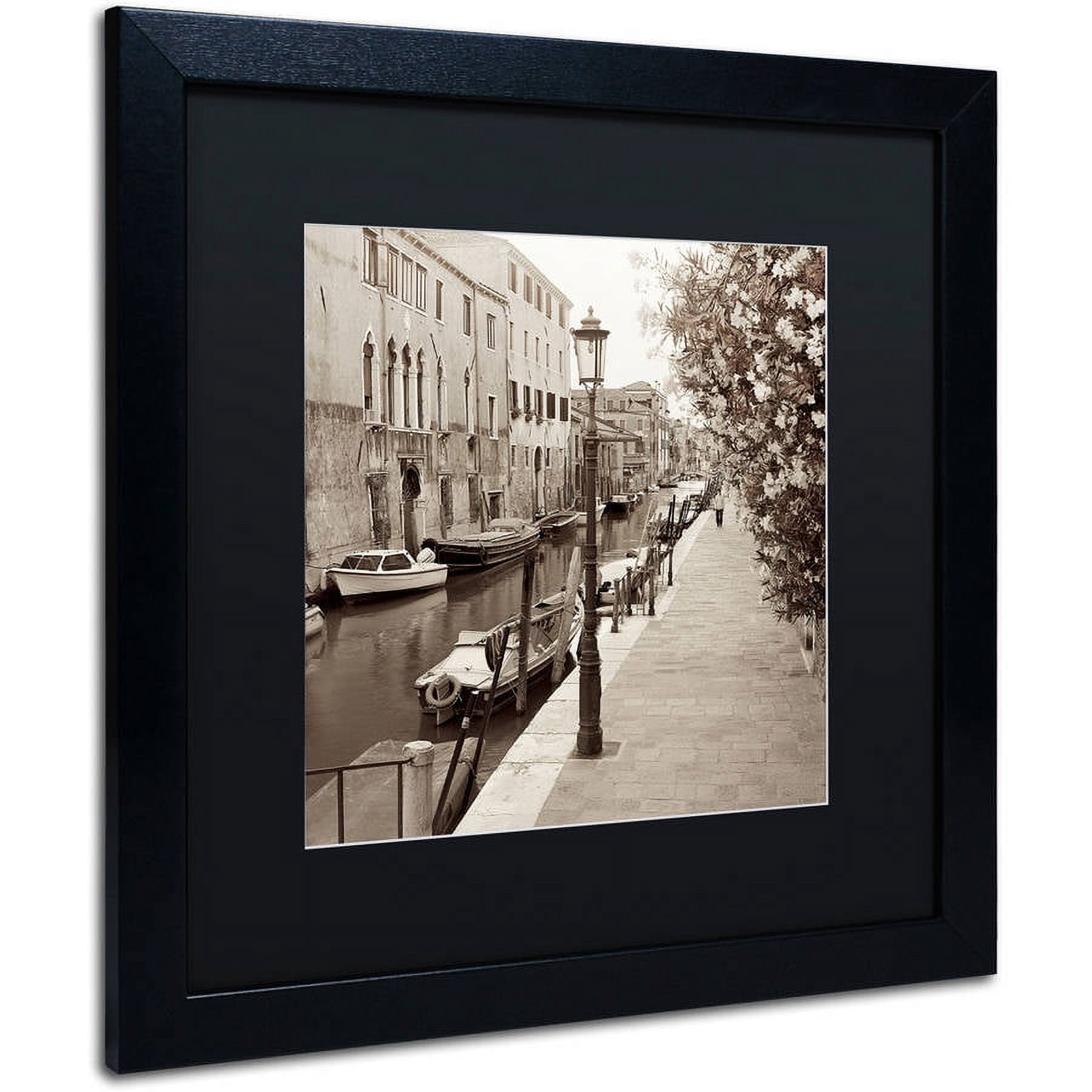 Trademark Fine Art "Venezia V" Canvas Art by Alan Blaustein, Black Matte, Black Frame