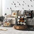 thumbnail image 6 of Sm:)e Trick or Treat Boo Ghost Pumpkin Happy Halloween Pillow Covers 18x18 Inch Set of 2, Cushion Covers for Sofa Home Decor, 6 of 8