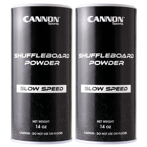 Cannon Sports Shuffleboard Powder - Premium Shuffleboard Wax with Granular Silicone Beads or Corn Meal - 3 Speed Options - Smooth Glide Non-Abrasive Shuffleboard Sand - 2 Pack, Slow