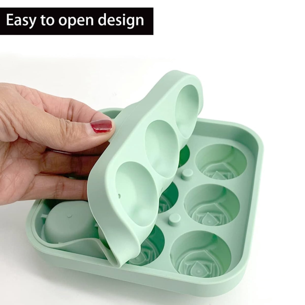 Square Shape Rose Ice Cube Mold with Lid, Reusable Ice Maker for Whiskey, Easy Release for Cold Drinks, Perfect for Parties and Home Bars