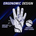 thumbnail image 6 of Youth Football Gloves Kids Sticky Receiver Gloves for Boys Girls Junior Flag Football Gloves with Grip Snug Fit, 6 of 7