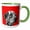 Green/White, variant on 3drose, Dalmatian Dog on Red Background, Pet, Puppy Animal, 15oz Mug