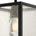 thumbnail image 5 of Progress Lighting Navarre 1-Light Matte Black Seeded Glass Transitional Outdoor Close-to-Ceiling Light, 5 of 10