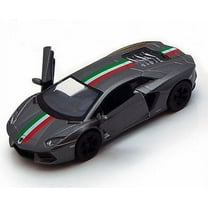 5" Kinsmart Lamborghini Aventador LP700-4 Stripes Diecast Toy Car 1:38 Grey