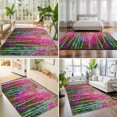 thumbnail image 4 of Area Rugs 5'x7', Pink Green Oil Painting Carpet Runner Indoor Outdoor Rugs Home Decor Aesthetic, Modern Abstract Summer Botanical Non Slip Mats Washable Accent Rug for Living Room Bedroom, 4 of 8