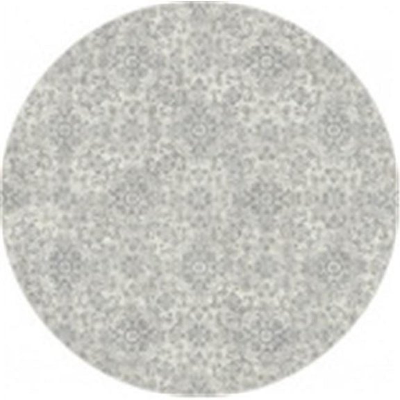 Dynamic Rugs ANR8571629646 Ancient Garden Round Rugs, Silver & Grey - 7.10 in.
