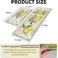 thumbnail image 3 of Lemon Kitchen Rug Set of 2 Buffalo Plaid Anti Fatigue Non-Slip Kitchen Mats Yellow Comfort Standing Mat Waterproof Farmhouse PVC Carpet for Kitchen Laundry Office Sink (17.3" x28" + 17.3" x 47"), 3 of 6
