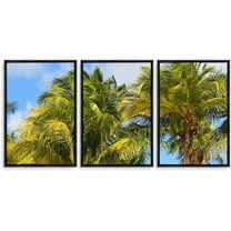 IDEA4WALL 3 Piece Canvas Wall Art Tropical Palm Trees Canvas Prints Framed Wall Art Decor