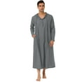 thumbnail image 1 of Camisón de hombre Camisón de dormir largo Camisón con capucha Pijama de camisón gris XXL, 1 of 5