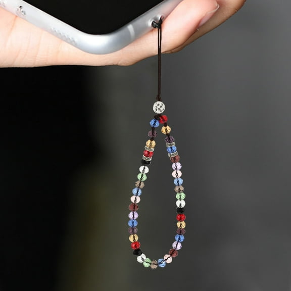 Raindrops  2 Pcs Mobile Phone Straps Accessories Lanyards Beads Colorful