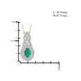 thumbnail image 4 of JewelersClub 3/4 Carat T.G.W. Emerald And White Diamond Accent 14k Gold Over Silver Pendant, 4 of 4