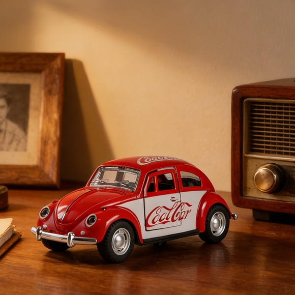 1/32 Scale Alloy Toy Car Mini Alloy Die-cast Beetle Car Model Retro veteran car Simulation Model Toy For him,SL-1126-Cola