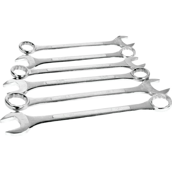 Performance Tool S/6 SAE 6-Piece Jumbo Combination Wrench Set