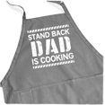 thumbnail image 3 of ApronMen, Funny Aprons For Men - Stand Back - 100% Cotton with Pockets - Gray, 3 of 7