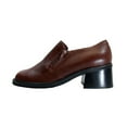 thumbnail image 3 of PEERAGE Flo Women's Wide Width Slip-On Leather Shoes with Side Zipper BROWN 10, 3 of 6