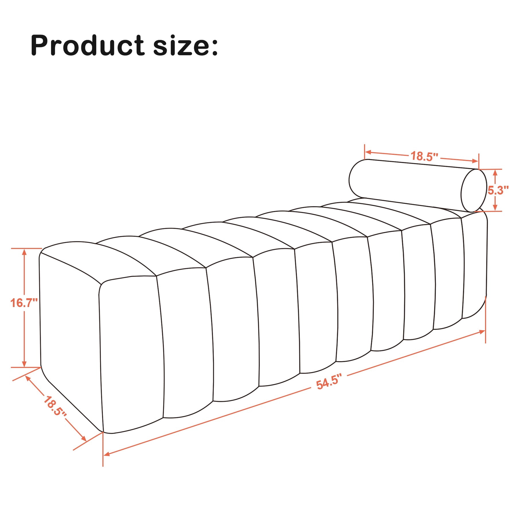 MCombo Waiting Room Benches, Guest Reception Lobby Chairs for Salon, Velvet Upholstered Ottoman for Bedroom Entryway 4698 (Blue)