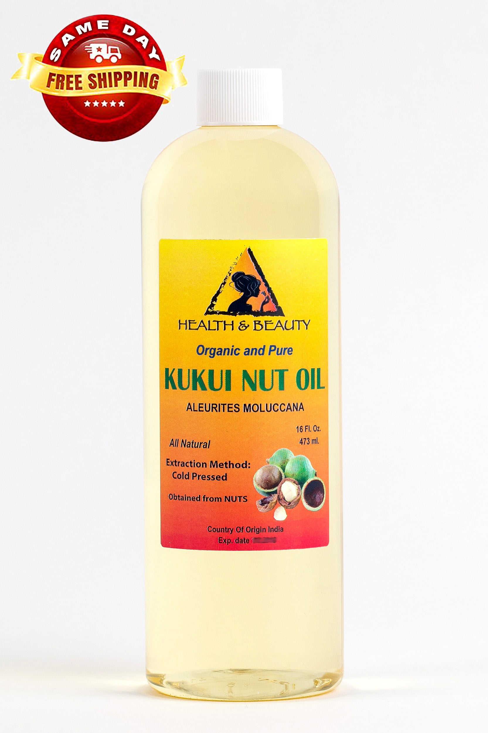 KUKUI NUT OIL ORGANIC CARRIER COLD PRESSED NATURAL 100 PURE 64 OZ