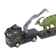thumbnail image 4 of 1:50 Dinosaur Transport Trailer High Simulation Alloy Dinosaur Truck Carrier Toy for Children Boys Parasaurolophus, 4 of 4