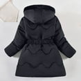 thumbnail image 4 of Cethrio Girls Puffer Jacket, Windproof Thickened Zipper Mid-length Winter Coats Outerwear Black Size 10-12, 4 of 4