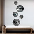 thumbnail image 3 of Designart "Eye In Circular Infinity IV" Modern Geometric Metal Wall Art Set of 5 Piece, 3 of 5