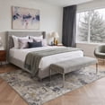 thumbnail image 2 of GENIMO 2'x7' Runner Rug, Machine Washable Non Slip Low Pile Hallway Runner Rug for Kitchen Laundry Room, Artistic Abstract, Amethyst Gray, 2 of 5