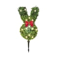 thumbnail image 2 of Creatine Easter Garden Lighted Bunny Rabbit Figurine With Faux Greenery Indoor Outdoor, 2 of 4