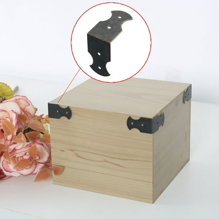 

Unique Bargains 0.9 x 0.6 Home Box Corner Protector Vintage Right Angle Frame Box Metal Bronze Tone 20pcs