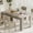 grey, variant on 63" Dining Table for 4-6, Farmhouse Dinner Table for 4, Dinner Table, Kitchen Table with Large Tabletop, Rectangular Dining Room Table for Kitchen, Living Room, Retro Gray,(Thickened Tabletop)