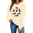 thumbnail image 4 of Womens Valentine's Sweatshirt Cute Candy Couple Love Heart Print Long Sleeve Pullover Tops Valentine's Day Gifts Lover Loose Fit Clothes Shirts, 4 of 7