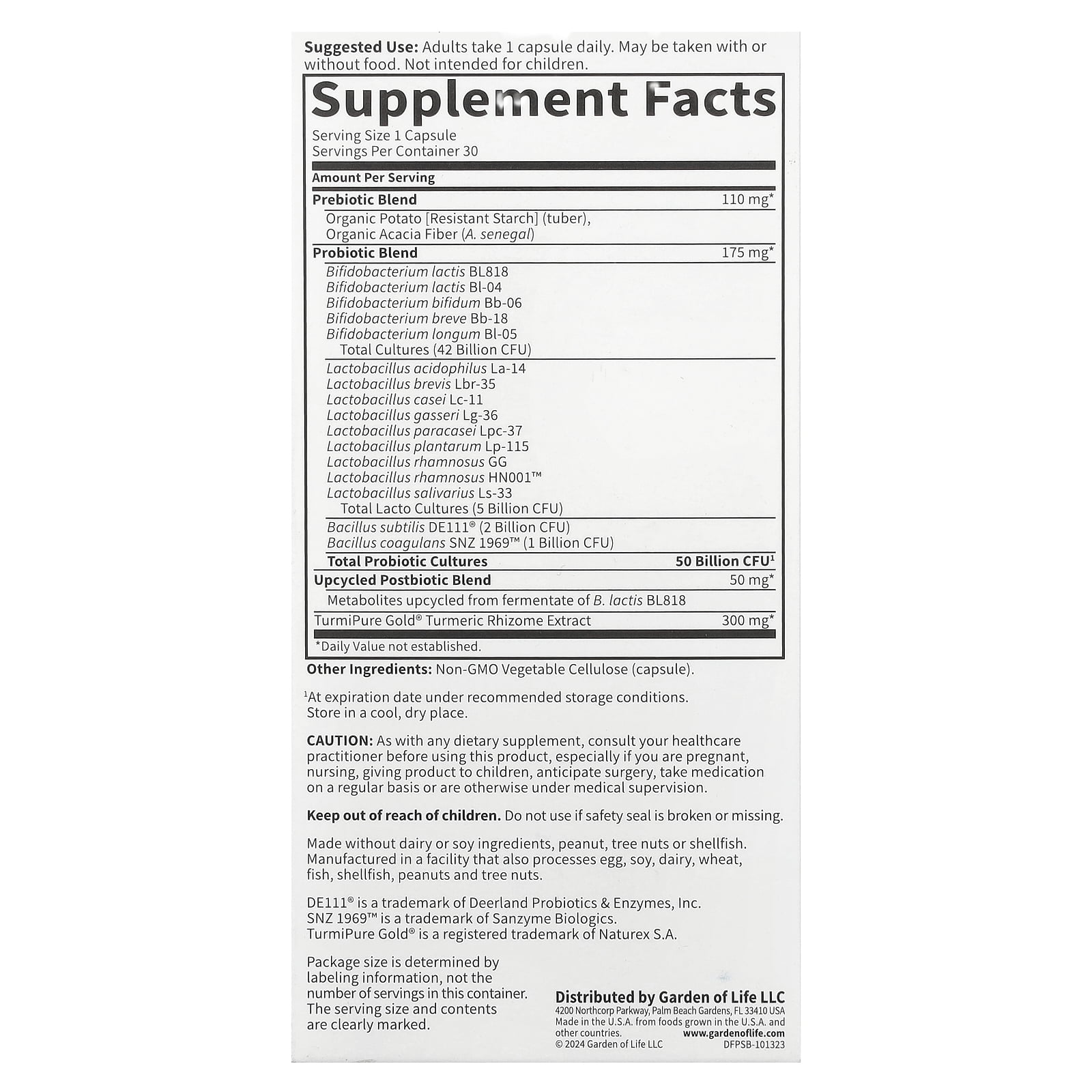 Garden of Life Probiotics Sport+, 50 Billion, 30 Vegetarian Capsules