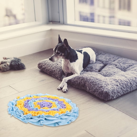 HAMPPLIES Fleece Pet Slow Feeder Mat for Dogs Snuffle Pad to Promote Healthy Eating