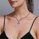 thumbnail image 2 of Conjunto de collar y pulsera con colgante de mariposa de moda para mujer, conjunto de joyas con dije de pulsera., 2 of 5
