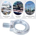 thumbnail image 1 of 5PCS Lifting Shoulder Eye Bolt, Q235 Steel Electroplating White Zinc Threaded Eyebolt with Deep Clear Thread for Industrial Lifting in Ports Power Steel Shipbuilding, 1 of 7
