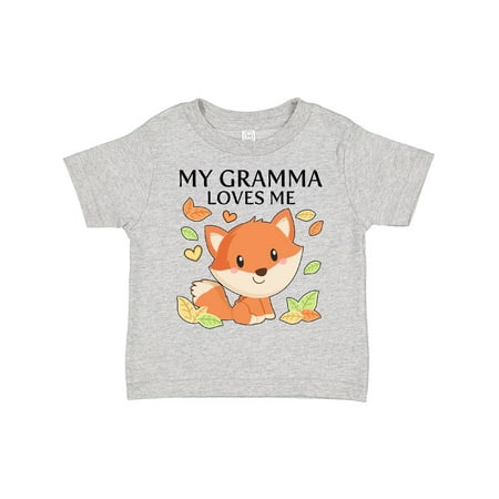

Inktastic My Gramma Loves Me- Little Fox Gift Toddler Boy or Toddler Girl T-Shirt