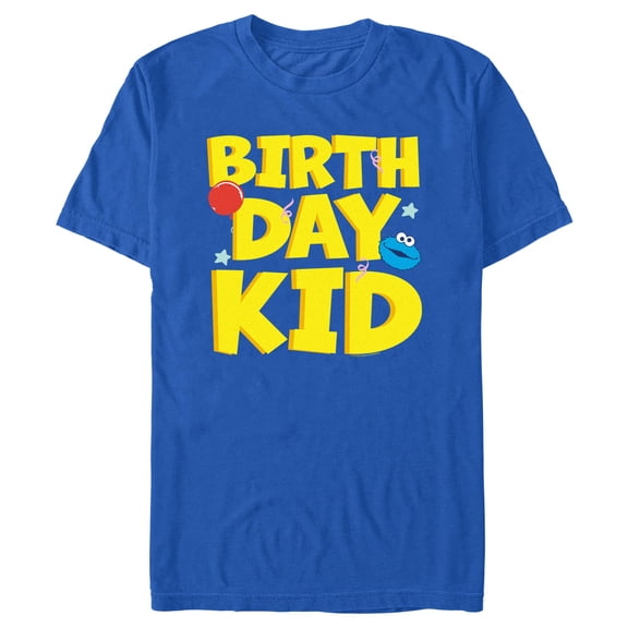 Men's Sesame Street Cookie Monster Birthday Kid Graphic T-Shirt